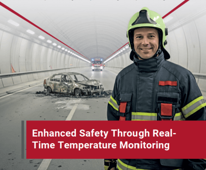 Emergency responder in tunnel — enhanced safety through real-time temperature monitoring
